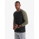 Vyriški juodi/chaki marškinėliai ilgomis rankovėmis Artur V3 OM-LSCL-0105