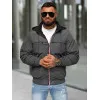 Tamsiai pilka striukė su gobtuvu Kemir JS/16M9207/92