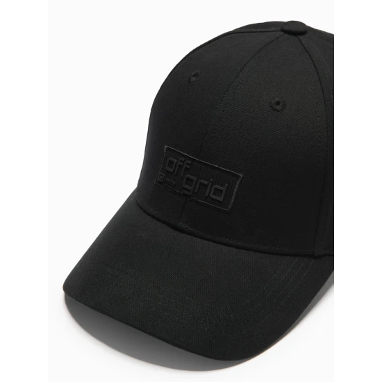 Unisex juoda kepurė Grid V1 OM-ACCS-0104