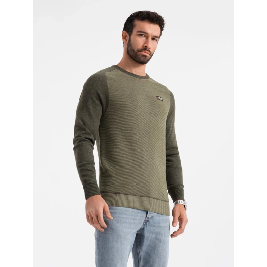 Vyriškas chaki spalvos megztinis Rox V2 OM-SWSW-0121