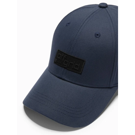 Unisex tamsiai mėlyna kepurė Grid V3 OM-ACCS-0104