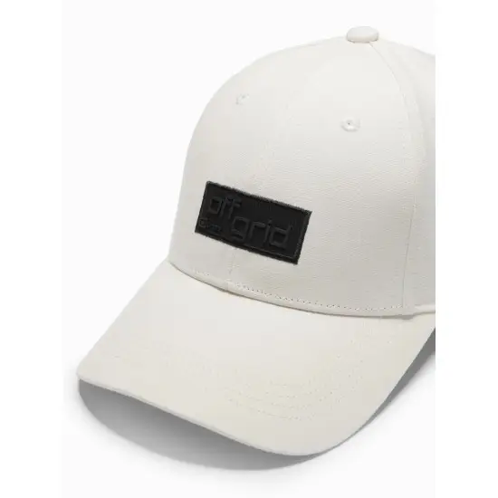 Unisex balta kepurė Grid V2 OM-ACCS-0104