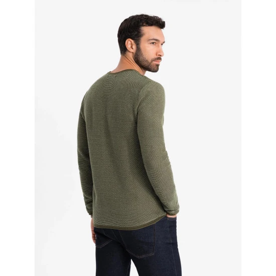 Vyriškas žalios spalvos megztinis Oman V2 OM-SWSW-0118
