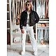 Juoda moteriška oversize bomber striukė Milina TY4791