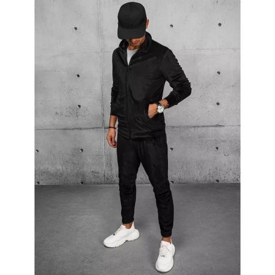 Vyriškas juodas veliūrinis džemperis Onil BX5538