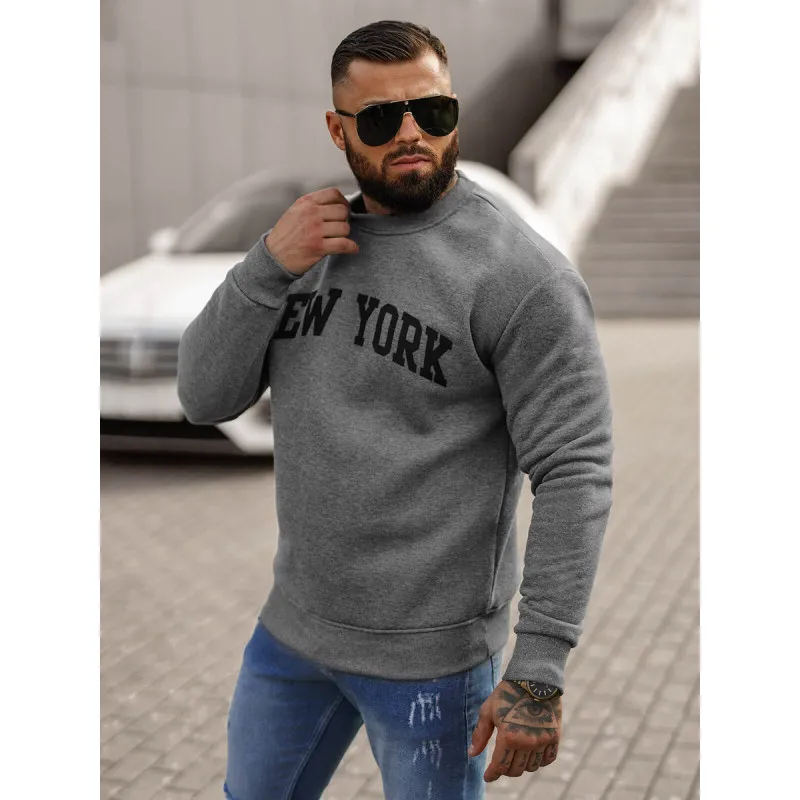 Meeste hall kapuutsiga kampsun New York JS/8B1362/5