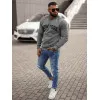 Meeste hall kapuutsiga kampsun New York JS/8B1362/5
