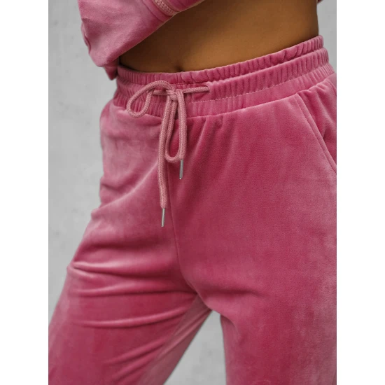 Moteriškas tamsiai rožinis veliūrinis komplektas Rosita JS/35C1610/19