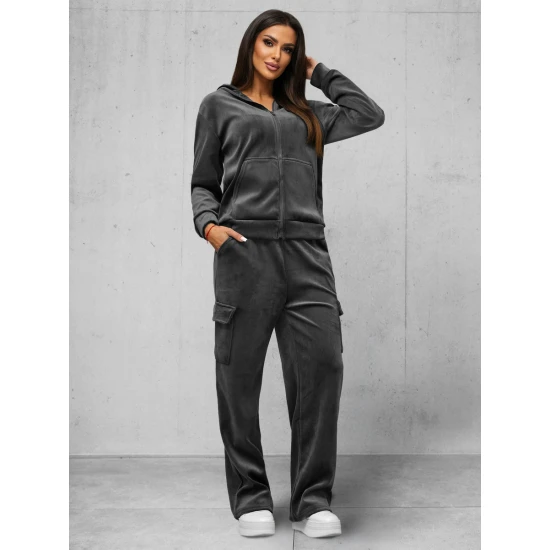 Moteriškas tamsiai pilkas veliūrinis komplektas Alin JS/35C1613/5