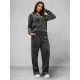 Moteriškas tamsiai pilkas veliūrinis komplektas Alin JS/35C1613/5
