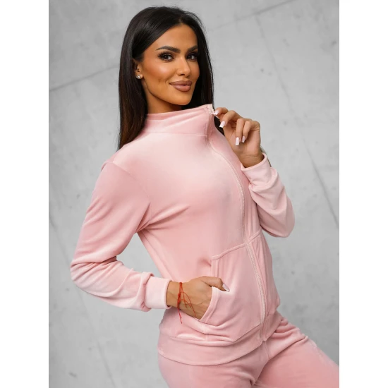 Moteriškas rožinis veliūrinis komplektas Rosita