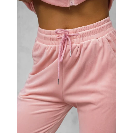 Moteriškas rožinis veliūrinis komplektas Rosita