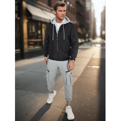 Vyriška juodos spalvos  bomber stiliaus striukė Edmin