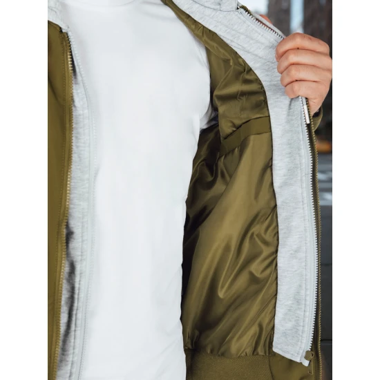 Vyriška žalios spalvos bomber stiliaus striukė Edmin TX5022