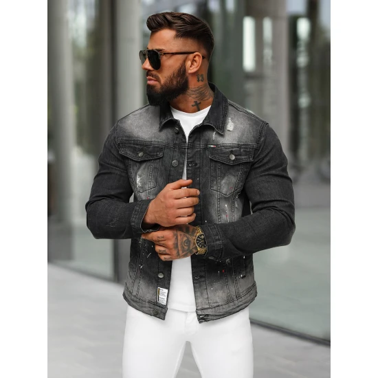 Juoda džinsinė striukė Onil NB/MJ542N