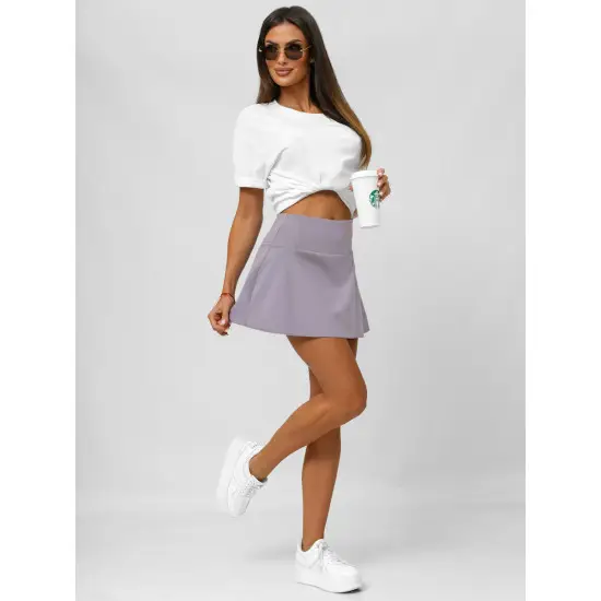 Moteriškas violetinės spalvos sijonas- šortai Active JS/17K568/2