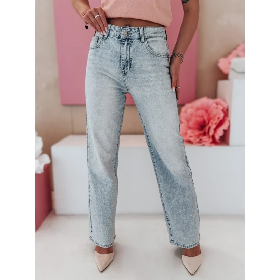 Moteriški šviesiai mėlyni džinsai Diamont UY2475