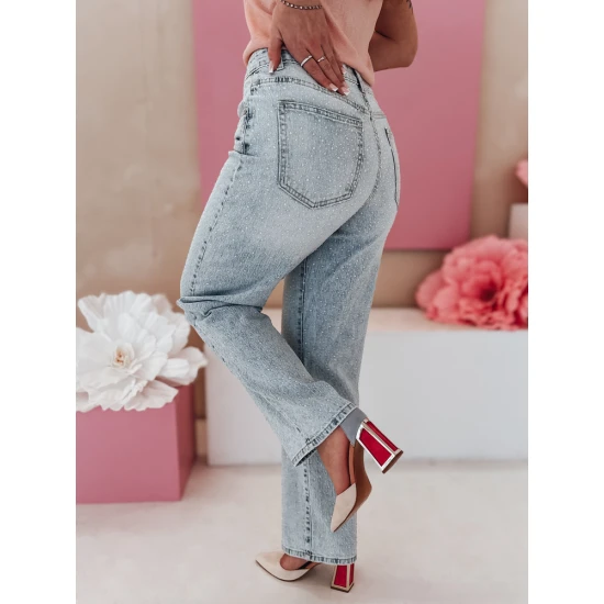 Moteriški šviesiai mėlyni džinsai Diamont UY2475