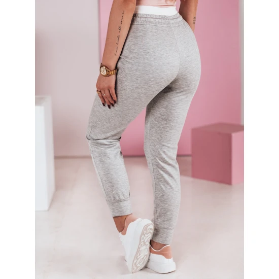 Moteriškos laisvalaikio pilkos slim fit kelnės Sport UY2400