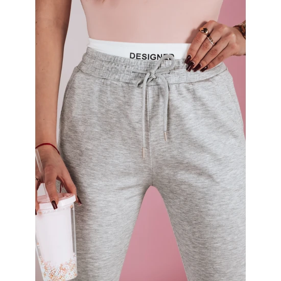 Moteriškos laisvalaikio pilkos slim fit kelnės Sport UY2400
