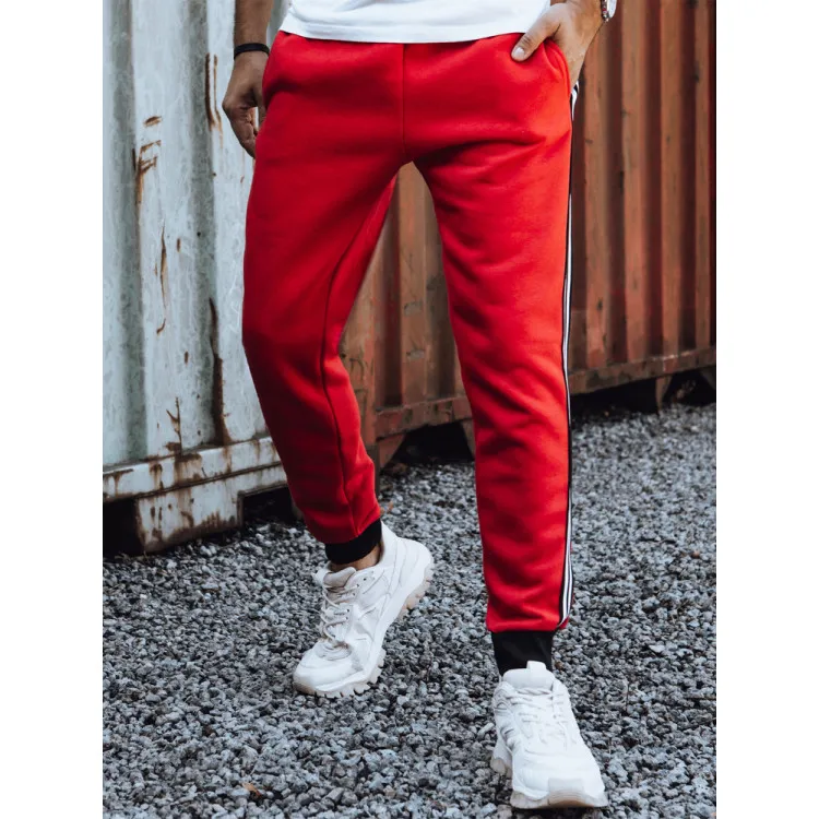 Men's red casual trousers Harin UX4421