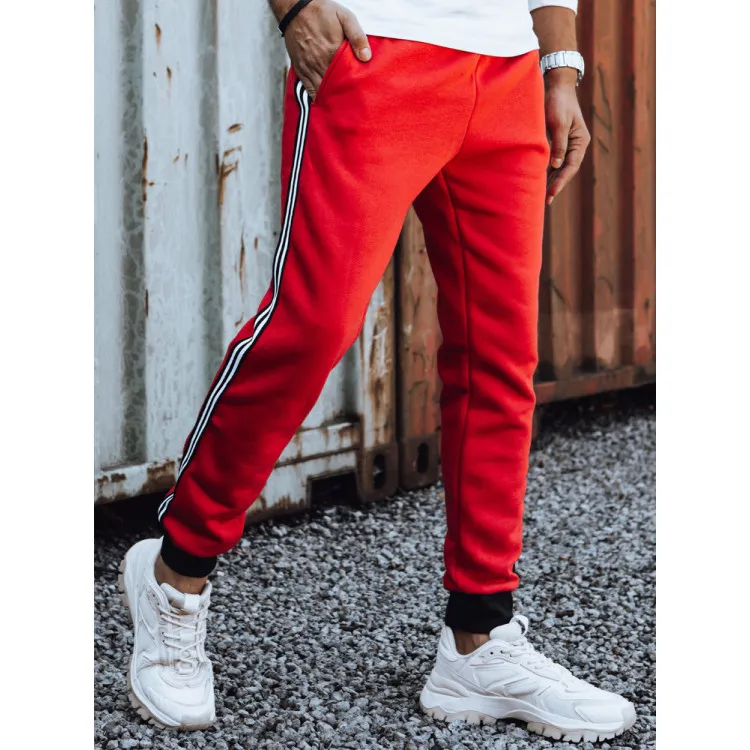 Men's red casual trousers Harin UX4421