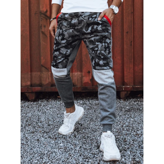 Vyriškos tamsiai pilkos laisvalaikio kelnės Army UX4427