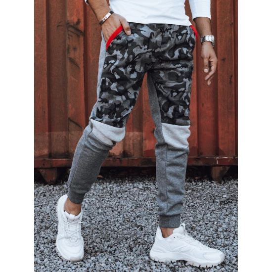 Vyriškos tamsiai pilkos laisvalaikio kelnės Army UX4427