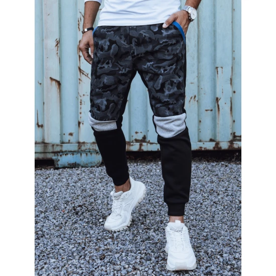 Vyriškos juodos laisvalaikio kelnės Army UX4429