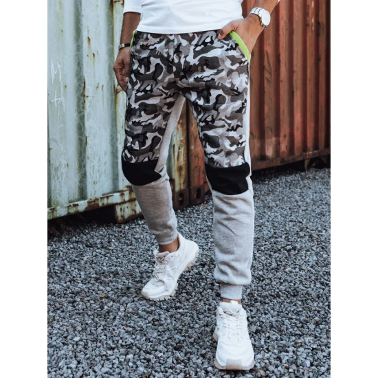 Vyriškos šviesiai pilkos laisvalaikio kelnės Army Laisvalaikio kelnės