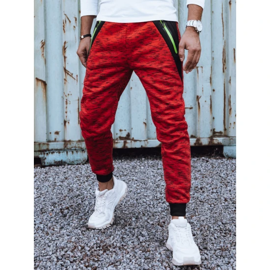 Vyriškos raudonos spalvos laisvalaikio kelnės Klorun Laisvalaikio kelnės