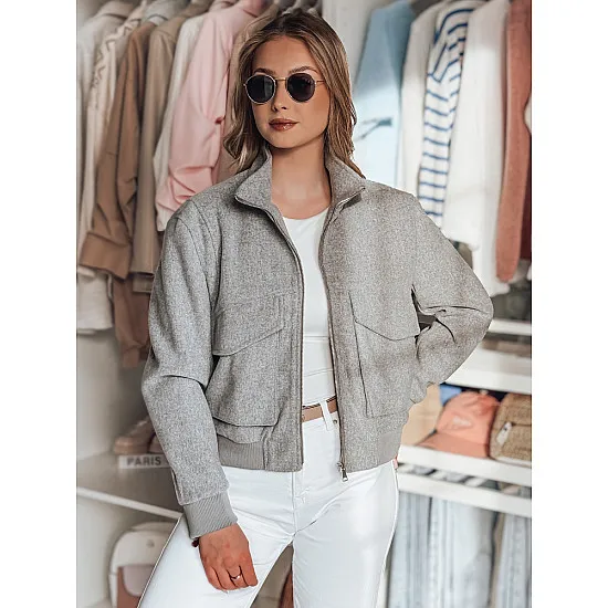 Pilka moteriška oversize bomber striukė Milina TY4792