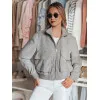 Pilka moteriška oversize bomber striukė Milina TY4792