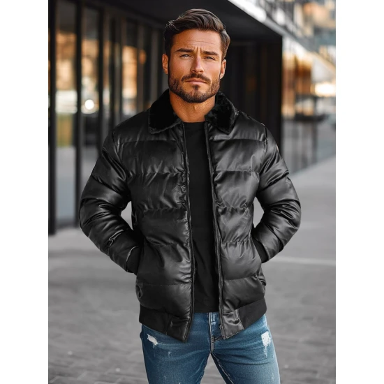 Žieminė juoda vyriška striukė Dorian O/M795Z