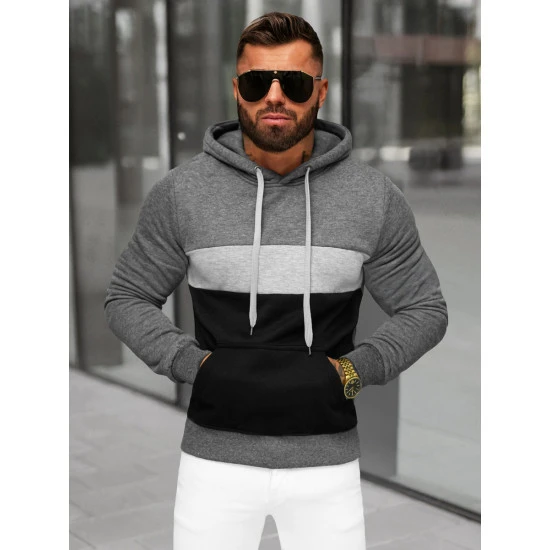 Vyriškas tamsiai pilkos spalvos džemperis Lonzo JS/8B1320/5