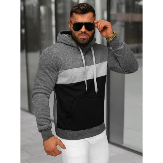 Vyriškas tamsiai pilkos spalvos džemperis Lonzo JS/8B1320/5