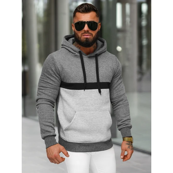 Vyriškas tamsiai pilkas džemperis Ovil JS/8B1319/5