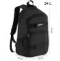 Large black backpack Deker ZG917