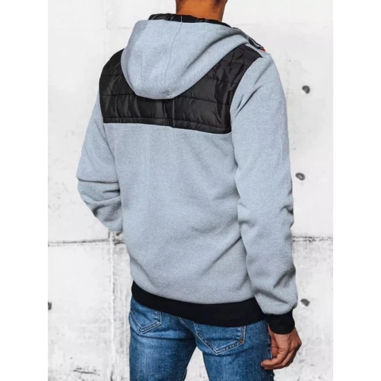 Pilkos spalvos vyriška striukė su gobtuvu Bastin TX4393