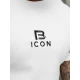 Vyrški balti marškinėliai Bicon Marškinėliai