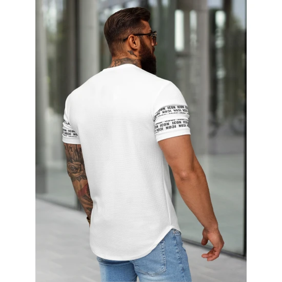 Vyrški balti marškinėliai Bicon Marškinėliai