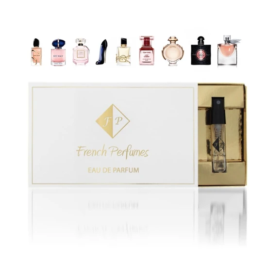 FP mėginukų rinkinys Nr2 TOP10 moterims FP Moterims French Perfumes