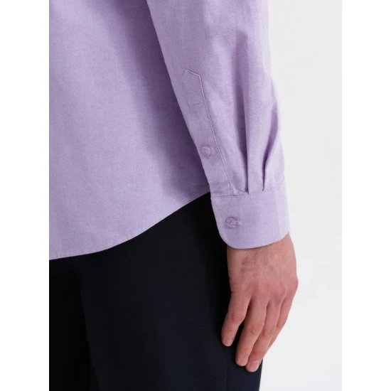 Vyriški violetinės spalvos marškiniai Adrian V2 OM-SHOS-0183