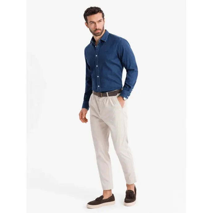 Miesten denim tummansininen paita Mant V1 OM-SHDS-0180