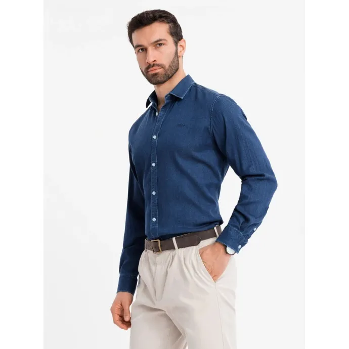 Miesten denim tummansininen paita Mant V1 OM-SHDS-0180
