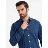 Miesten denim tummansininen paita Mant V1 OM-SHDS-0180