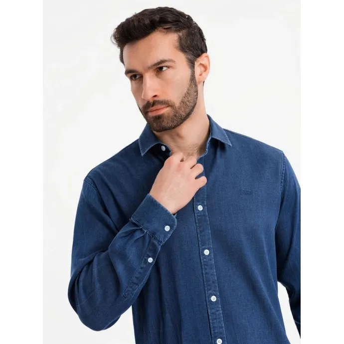 Miesten denim tummansininen paita Mant V1 OM-SHDS-0180