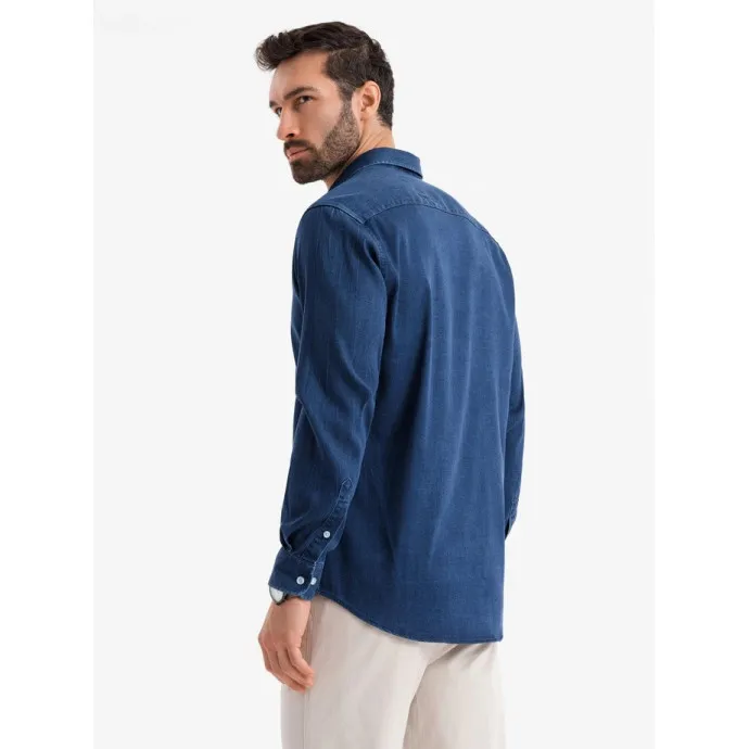 Miesten denim tummansininen paita Mant V1 OM-SHDS-0180
