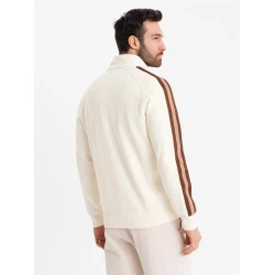 Vyriškas rusvos spalvos megztinis aukštu kaklu Olin