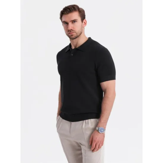 Vyriški juodos spalvos polo marškinėliai Swing V5 OM-POSS-0117